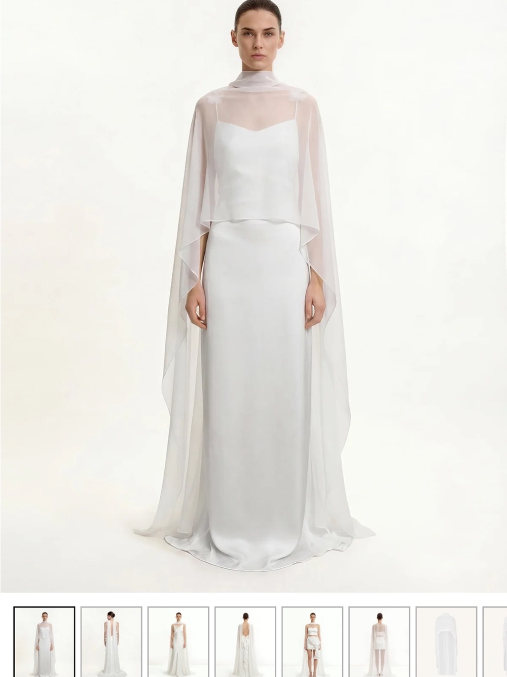 JW PEI White Sheer Cape